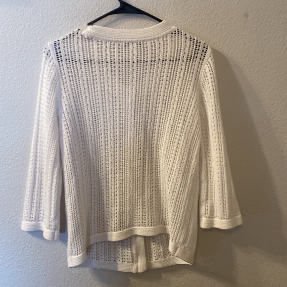 Christopher and Banks white knitted cardigan size small - Picture 4 of 4